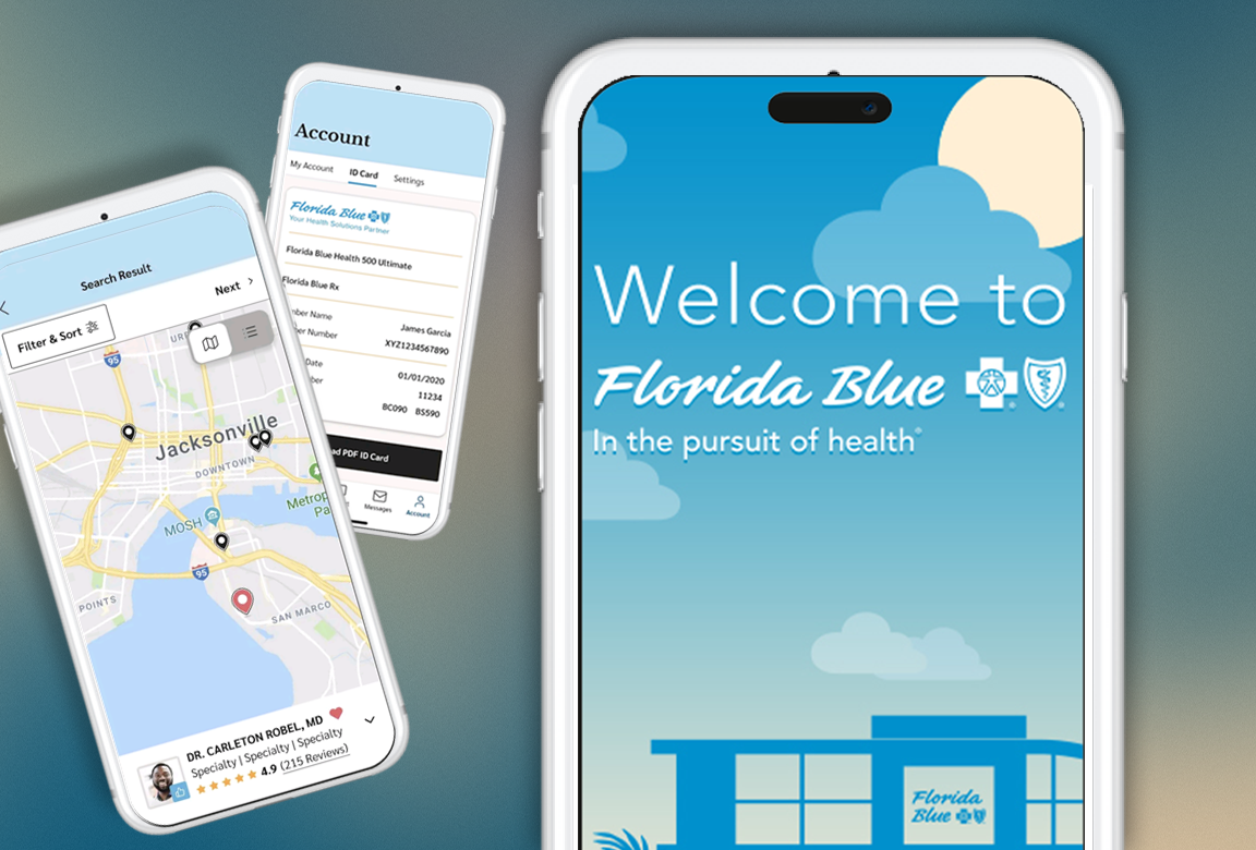 Florida Blue mobile app welcome screen